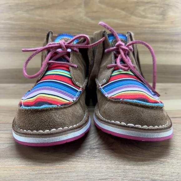 ARIAT Cruiser Serape Suede Fringe 6.5 Chukka Ankle Boot - Picture 3 of 11